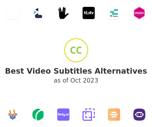 Best Video Subtitles Alternatives