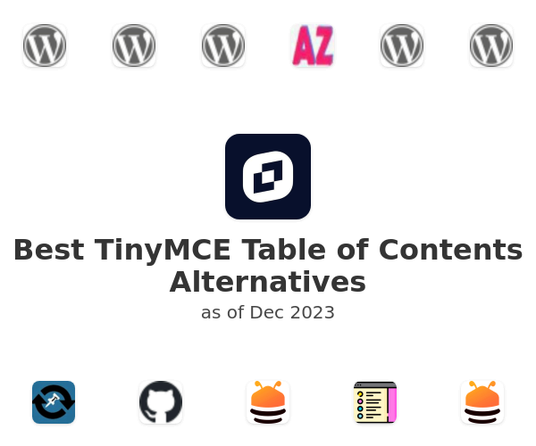 Best TinyMCE Table of Contents Alternatives