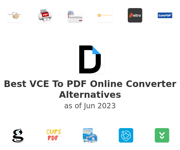 Best VCE To PDF Online Converter Alternatives