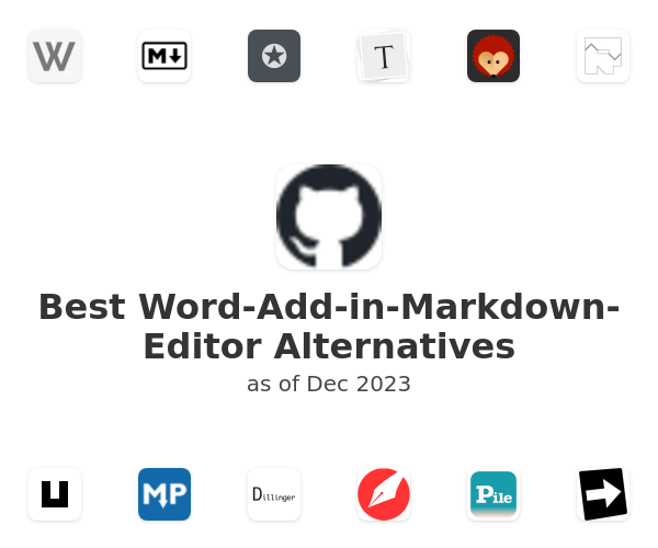 Best Word-Add-in-Markdown-Editor Alternatives