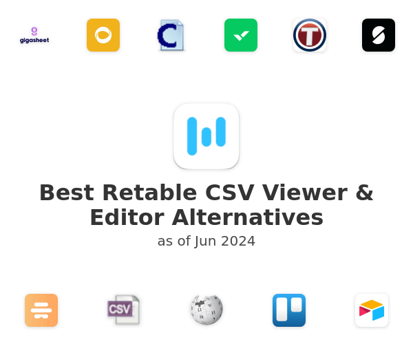 Best Retable CSV Viewer & Editor Alternatives