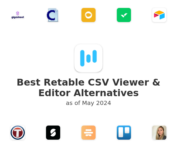 Best Retable CSV Viewer & Editor Alternatives