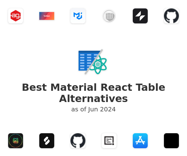 Best Material React Table Alternatives