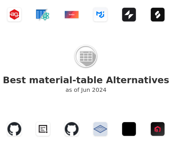 Best material-table Alternatives