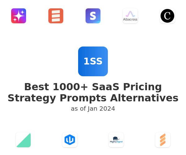 Best 1000+ SaaS Pricing Strategy Prompts Alternatives