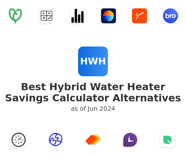 Best Hybrid Water Heater Savings Calculator Alternatives