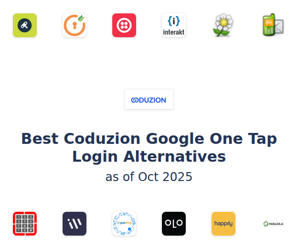 Best Coduzion Google One Tap Login Alternatives