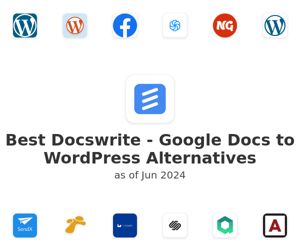 Best Docswrite - Google Docs to WordPress Alternatives