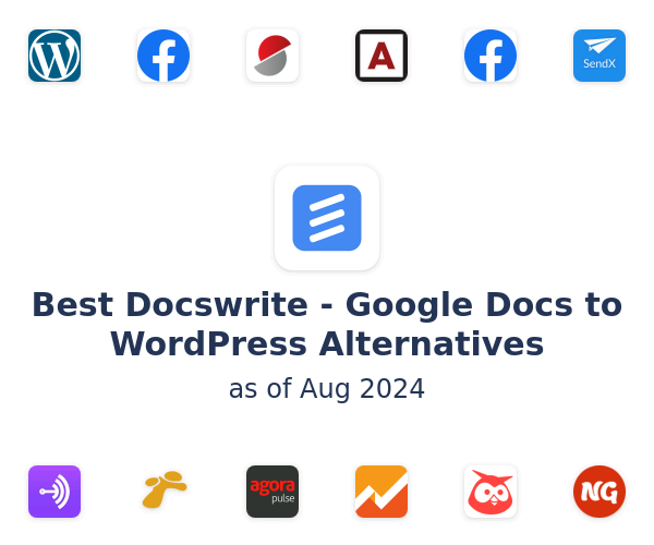 Best Docswrite - Google Docs to WordPress Alternatives