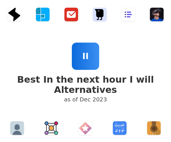 Best In the next hour I will Alternatives