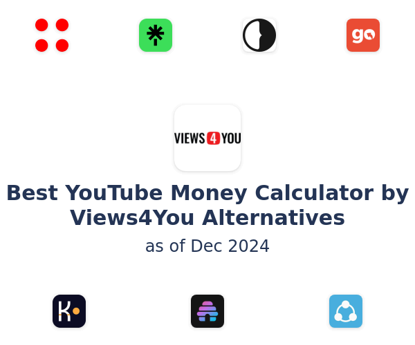 Best YouTube Money Calculator by Views4You Alternatives