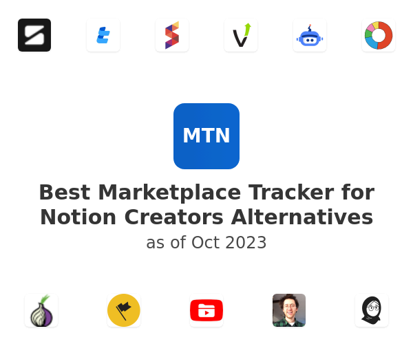 Best Marketplace Tracker for Notion Creators Alternatives