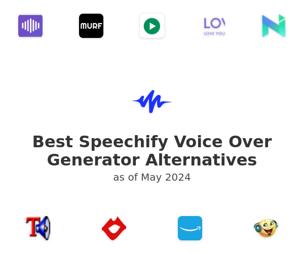 Best Speechify Voice Over Generator​ Alternatives