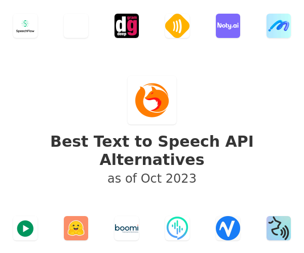 Best Text to Speech API Alternatives