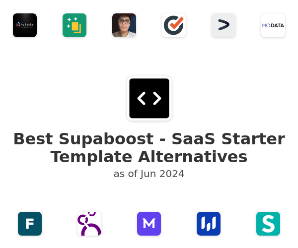 Best Supaboost - SaaS Starter Template Alternatives