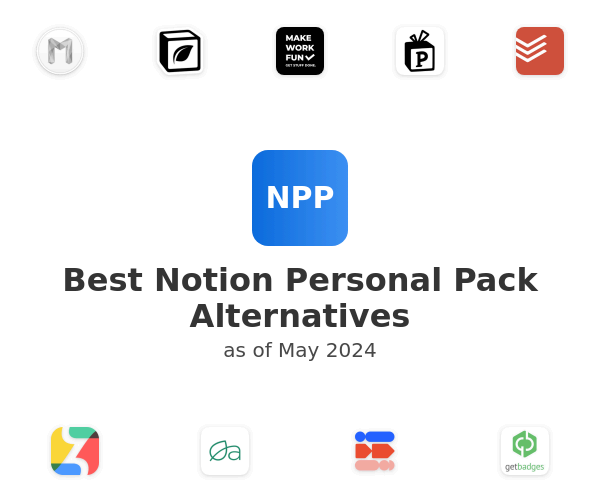 Best Notion Personal Pack Alternatives