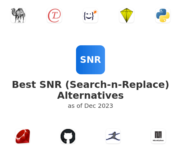 Best SNR (Search-n-Replace) Alternatives