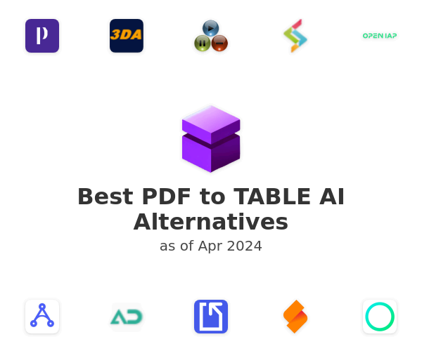 Best PDF to TABLE AI Alternatives