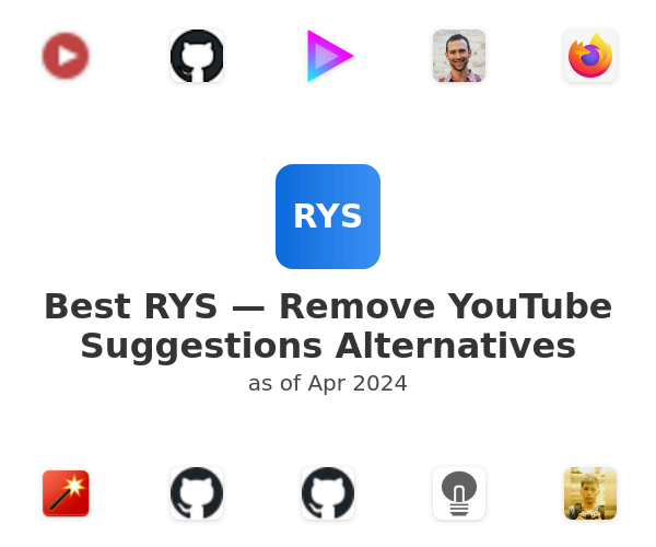 Best RYS — Remove YouTube Suggestions Alternatives