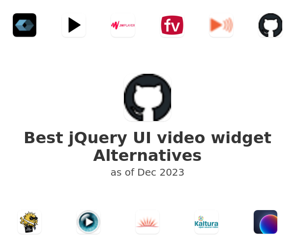 Best jQuery UI video widget Alternatives