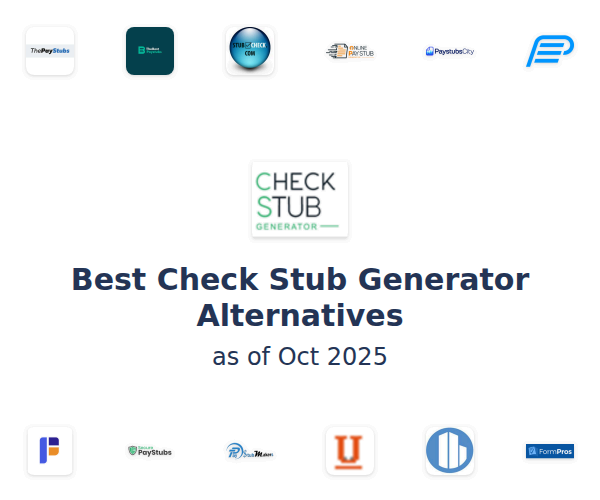 Best Check Stub Generator Alternatives
