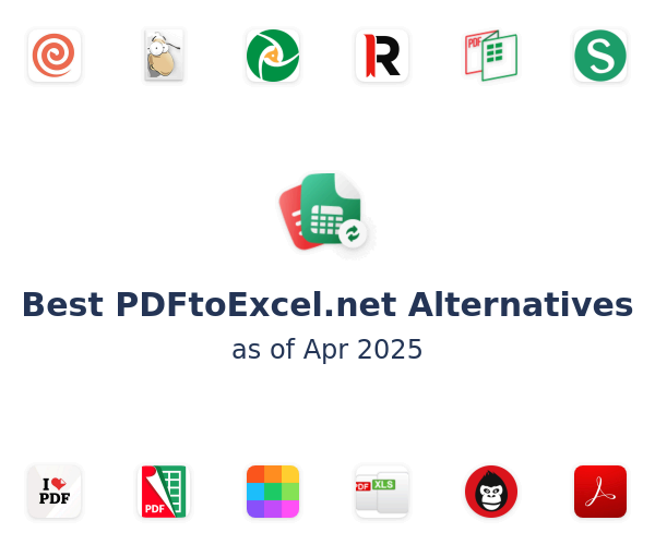 Best PDFtoExcel.net Alternatives