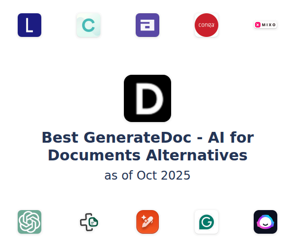 Best GenerateDoc - AI for Documents Alternatives