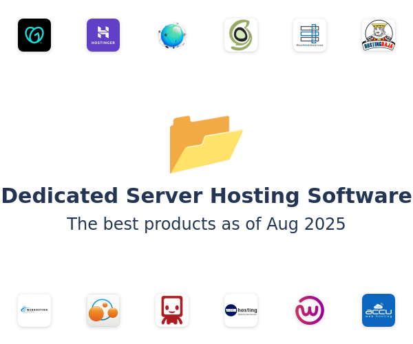 The best Dedicated Server Hosting products