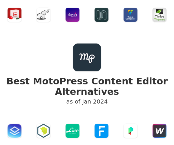 Best MotoPress Content Editor Alternatives
