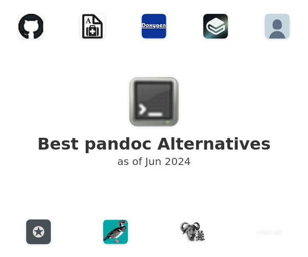 Best pandoc Alternatives