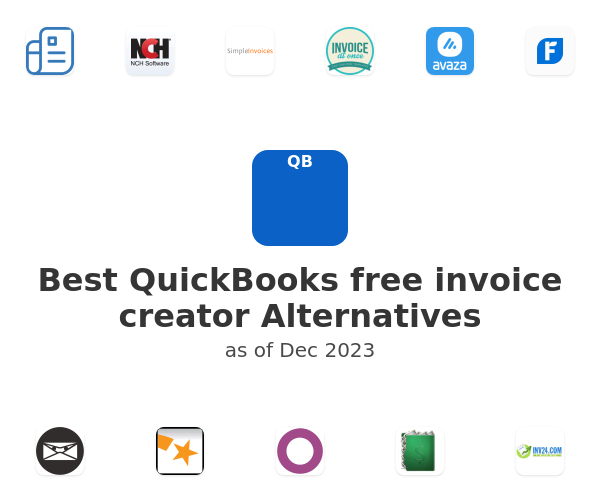 Best QuickBooks free invoice creator Alternatives