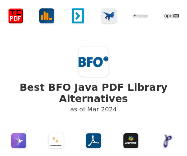 Best BFO Java PDF Library Alternatives