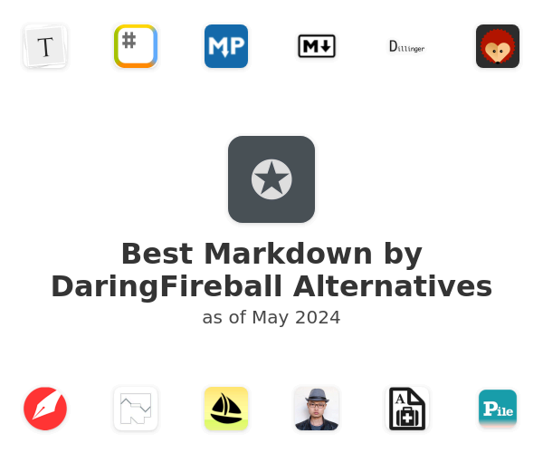 Best Markdown by DaringFireball Alternatives