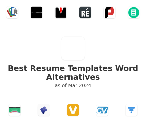Best Resume Templates Word Alternatives