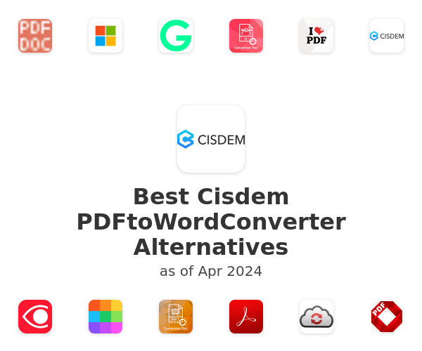 Best Cisdem PDFtoWordConverter Alternatives