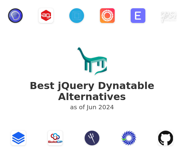 Best jQuery Dynatable Alternatives