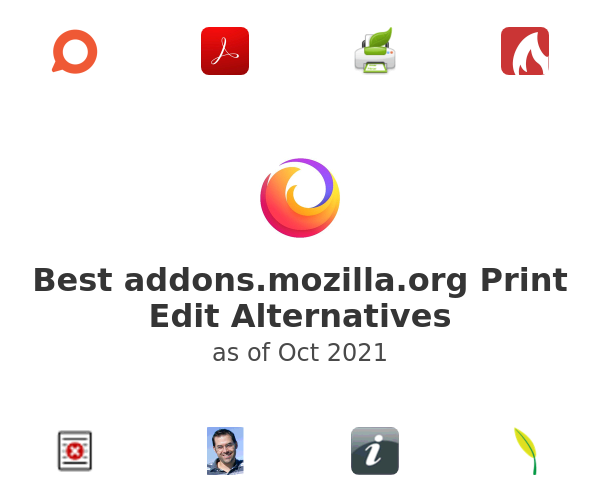 Best addons.mozilla.org Print Edit Alternatives