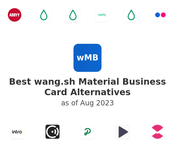 Best wang.sh Material Business Card Alternatives