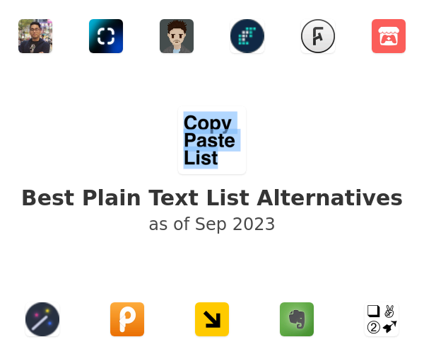 Best Plain Text List Alternatives