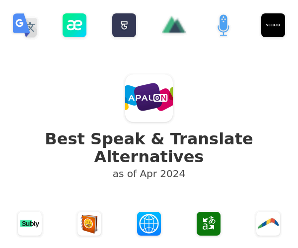 Best Speak & Translate Alternatives