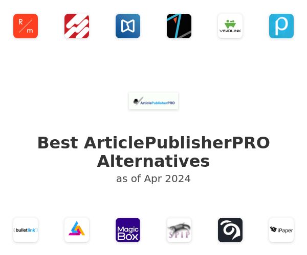 Best ArticlePublisherPRO Alternatives