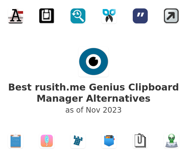 Best rusith.me Genius Clipboard Manager Alternatives