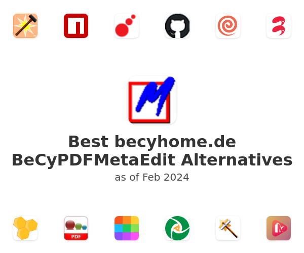 Best becyhome.de BeCyPDFMetaEdit Alternatives