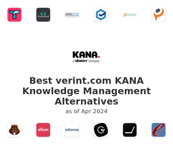 Best verint.com KANA Knowledge Management Alternatives