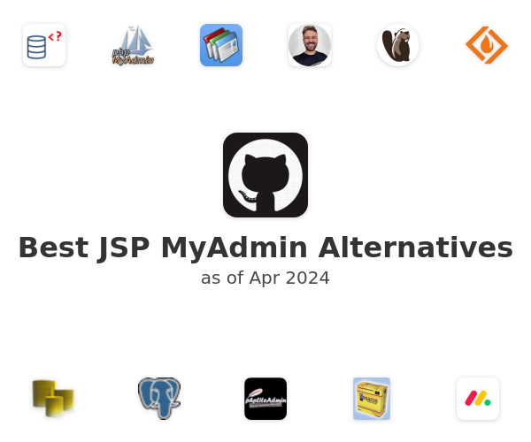 Best JSP MyAdmin Alternatives
