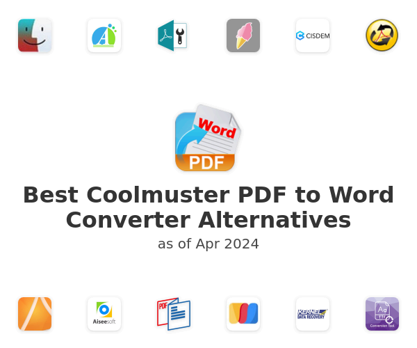 Best Coolmuster PDF to Word Converter Alternatives