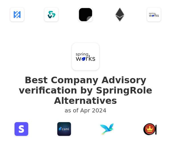 Best Company Advisory verification by SpringRole Alternatives