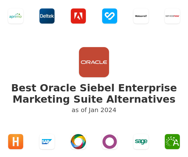 Best Oracle Siebel Enterprise Marketing Suite Alternatives