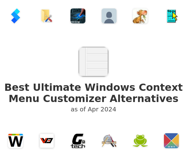 Best Ultimate Windows Context Menu Customizer Alternatives