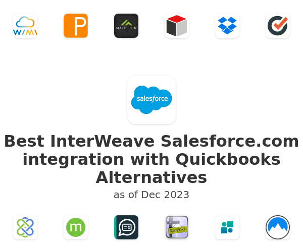 Best InterWeave Salesforce.com integration with Quickbooks Alternatives